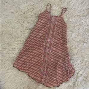 Silk Bohemian Sleeveless Dress with Pattern